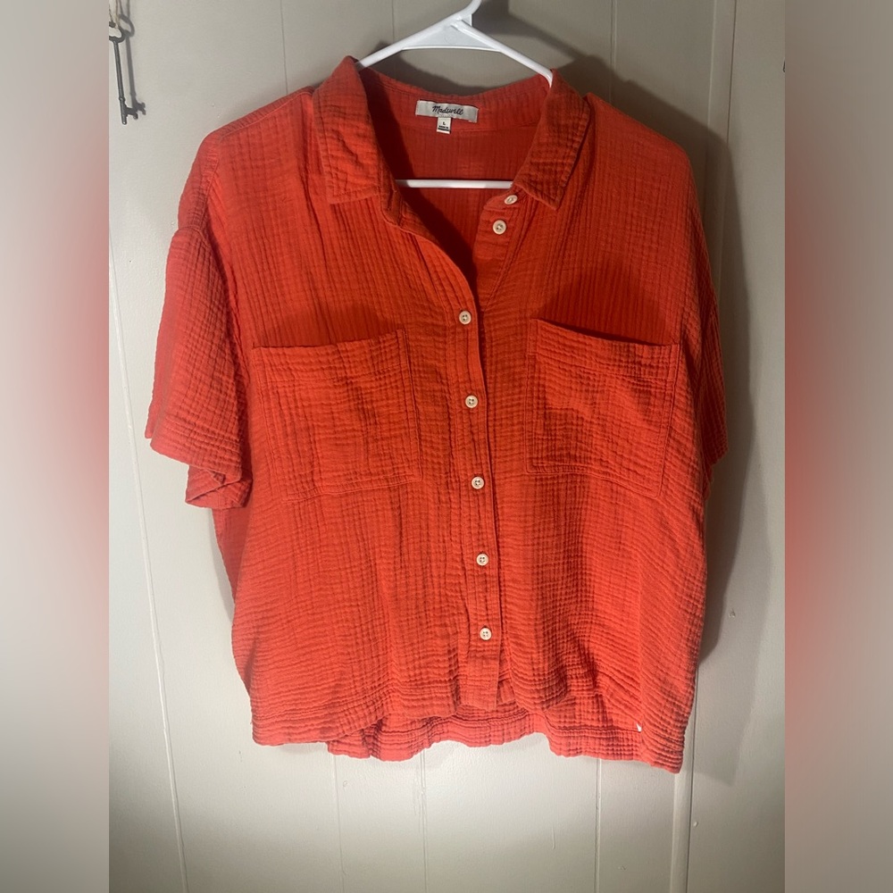 Madewell orange top